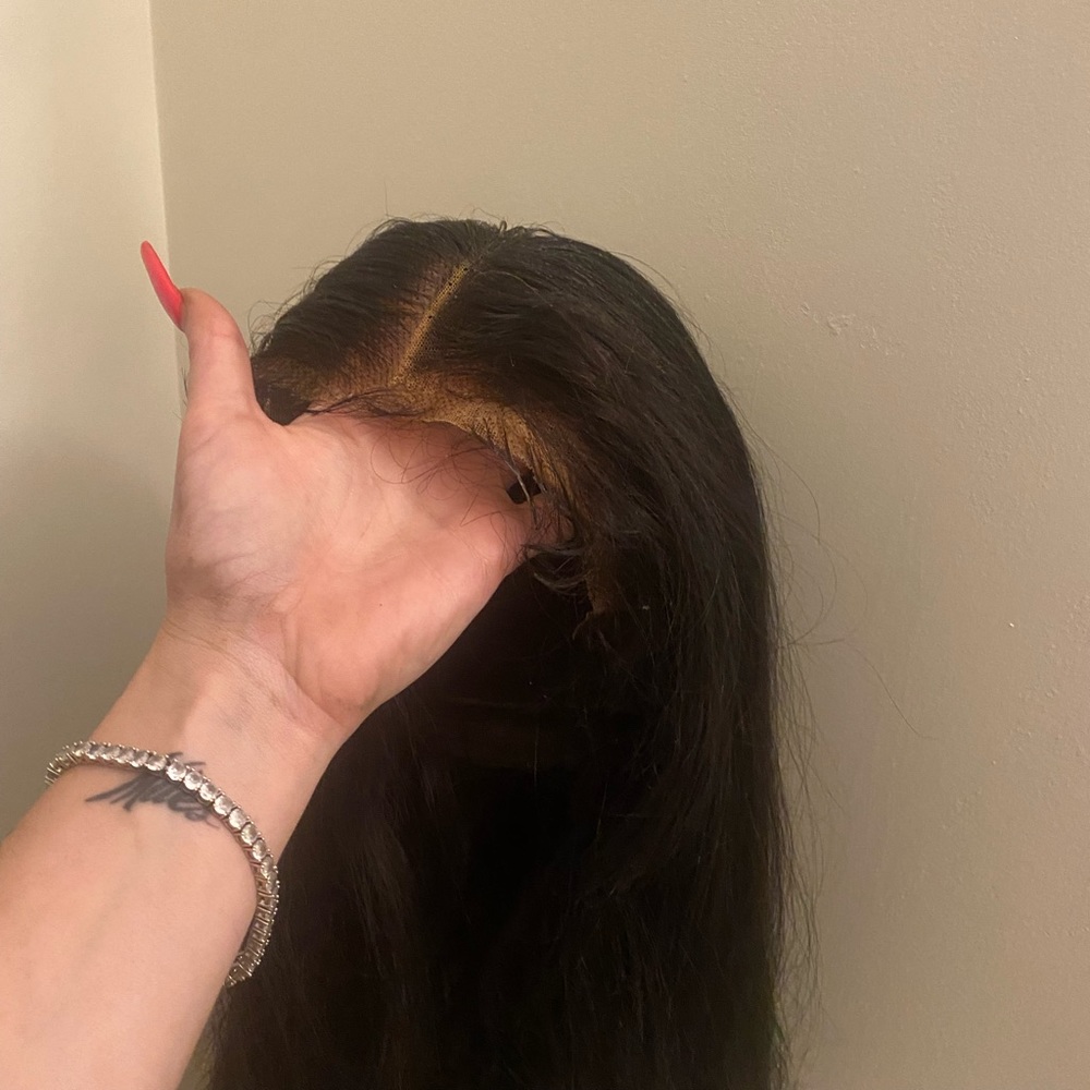 22” CUSTOMIZED HUMAN HAIR WIG.